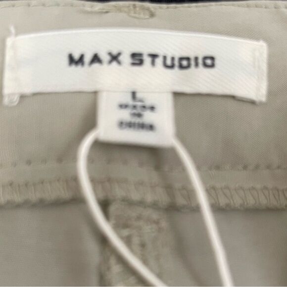 Max Studio- Cargo pants with button ankle. Size: Large Color: Sage - Picture 8 of 13